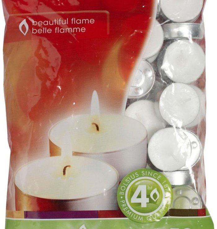 The Range | Bolsius Pack of 50 Bolsius Tealights - White / 4 Bolsius Pack of 50 Bolsius Tealights - White / 4