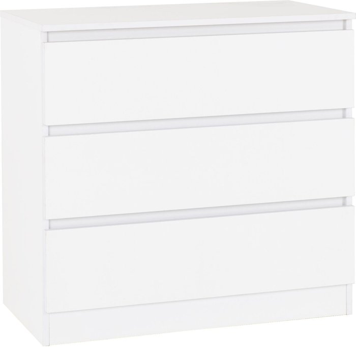 The Range | Seconique Malvern 3 Drawer Chest - White Seconique Malvern 3 Drawer Chest - White