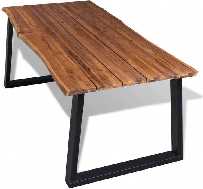 The Range | ITZCOMINGHOME Dining Table Solid Handmade Wood Industrial Style - Brown & Black / 170cm ITZCOMINGHOME Dining Table Solid Handmade Wood Industrial Style - Brown & Black / 170cm