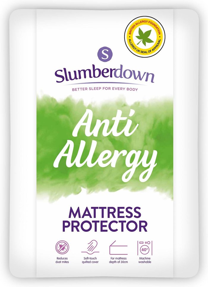 The Range | Slumberdown Slumberdown Anti-Allergy Mattress Protector - White / Single Slumberdown Slumberdown Anti-Allergy Mattress Protector - White / Single