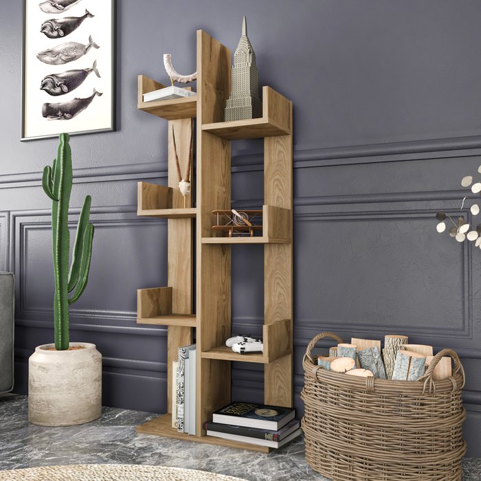 The Range | Decorotika Luisa 4-Tier Bookcase Bookshelf Shelving Unit - Oud Oak Decorotika Luisa 4-Tier Bookcase Bookshelf Shelving Unit - Oud Oak