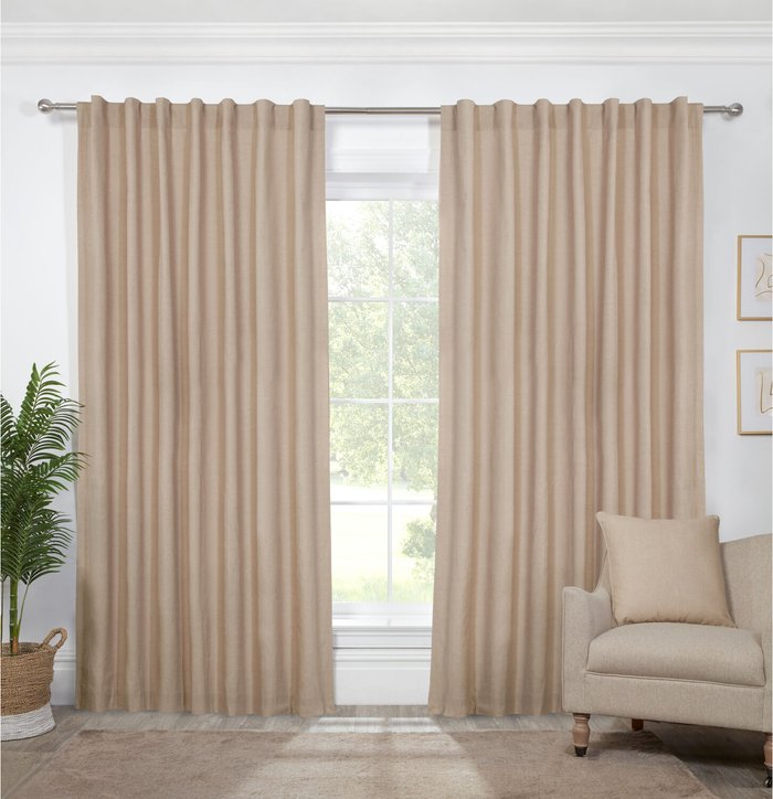 The Range | Divante Cambridge Tab Top Curtains - Natural / 137cm / 168cm Divante Cambridge Tab Top Curtains - Natural / 137cm / 168cm