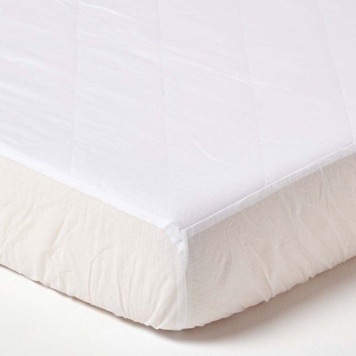 The Range | Homescapes Quilted Mattress Protector - White / Single Homescapes Quilted Mattress Protector - White / Single