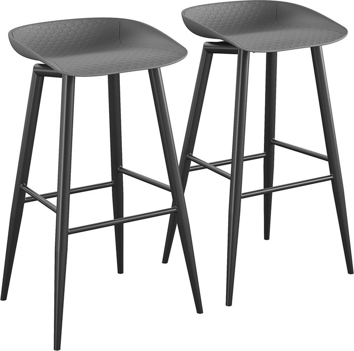 The Range | Dorel Dorel Riley Bar Stool 2 Pack - Grey Dorel Dorel Riley Bar Stool 2 Pack - Grey