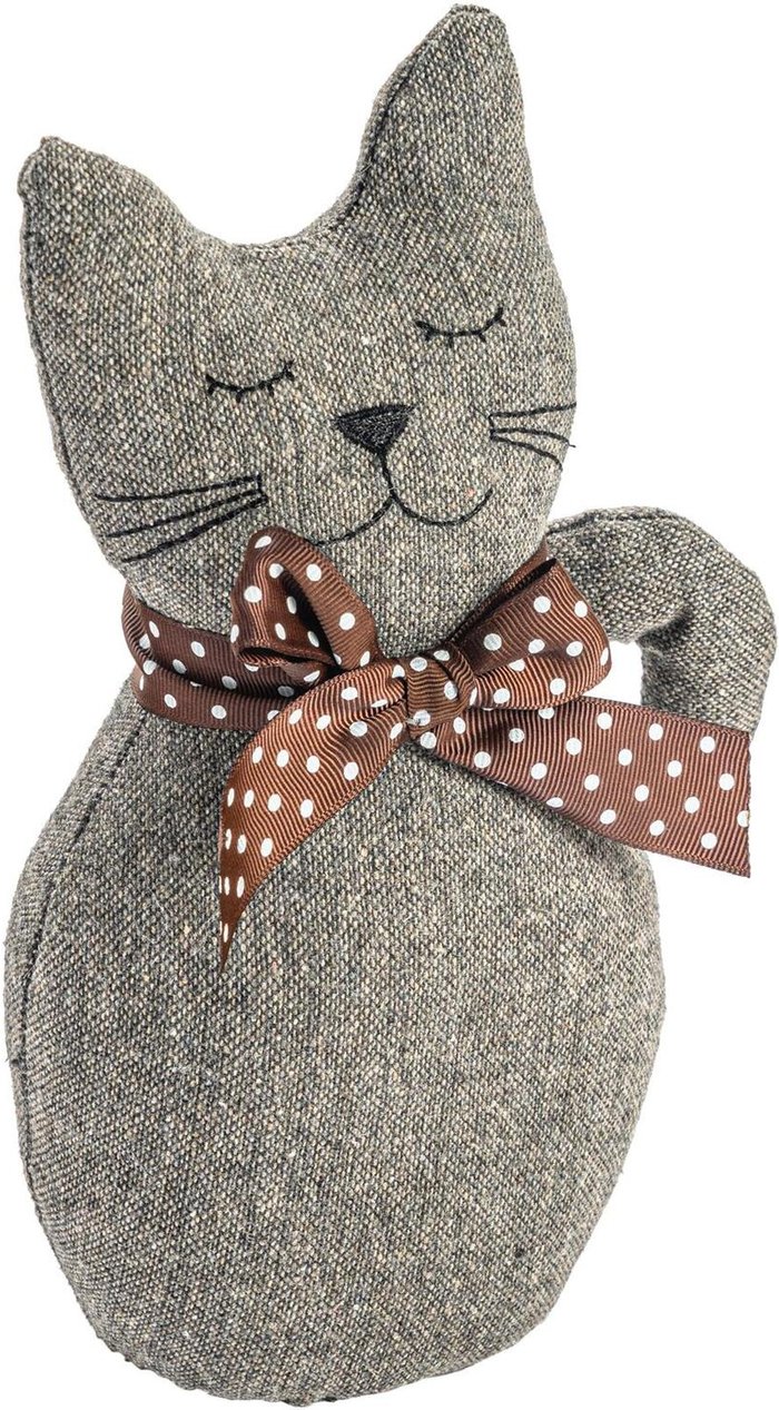 The Range | Nicola Spring 16 x 25cm Jasper the Cat Door Stop Grey - Grey Nicola Spring 16 x 25cm Jasper the Cat Door Stop Grey - Grey