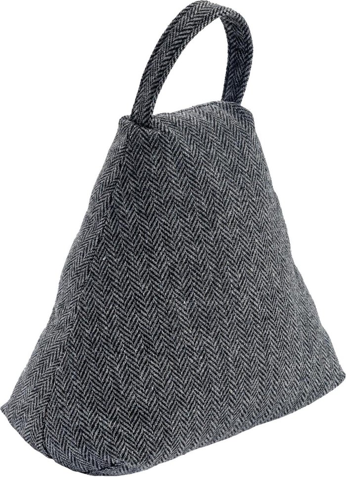 The Range | Nicola Spring 23 x 22.5cm Herringbone Door Stop Grey - Grey Nicola Spring 23 x 22.5cm Herringbone Door Stop Grey - Grey