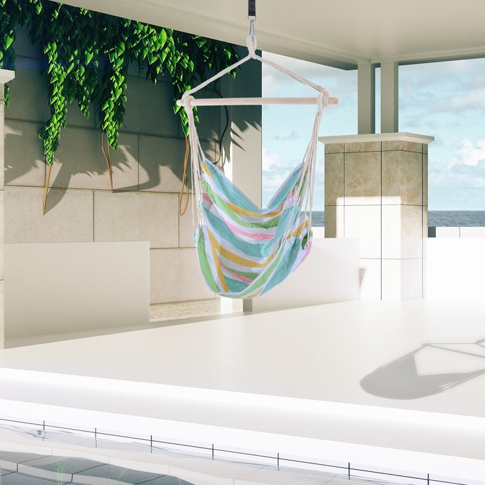 The Range | Outsunny Outdoor Tree Hanging Rope Chair - Green Outsunny Outdoor Tree Hanging Rope Chair - Green