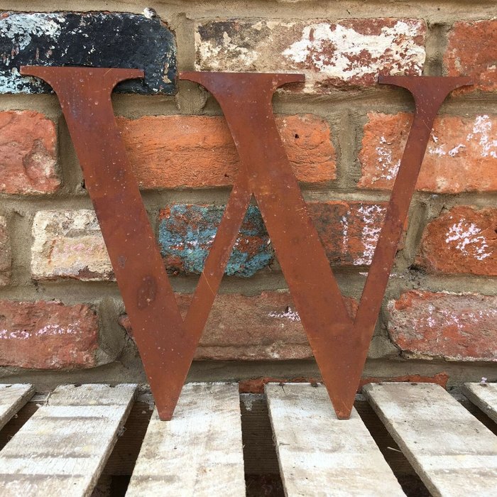 The Range | Classic 12 inch Rusty Metal Letter L - BROWN Classic 12 inch Rusty Metal Letter L - BROWN