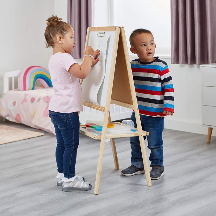 The Range | Liberty House Toys Kids 4 in 1 Double Sided Easel - Natural Liberty House Toys Kids 4 in 1 Double Sided Easel - Natural