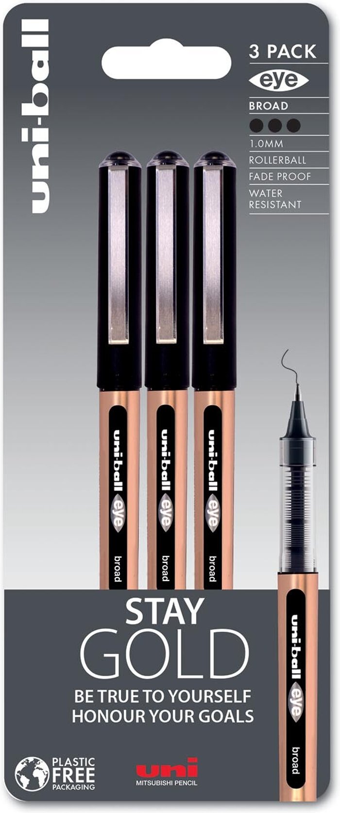 The Range | Uni-ball Pack of Three Uni-ball Pen Black Uni-ball Pack of Three Uni-ball Pen Black