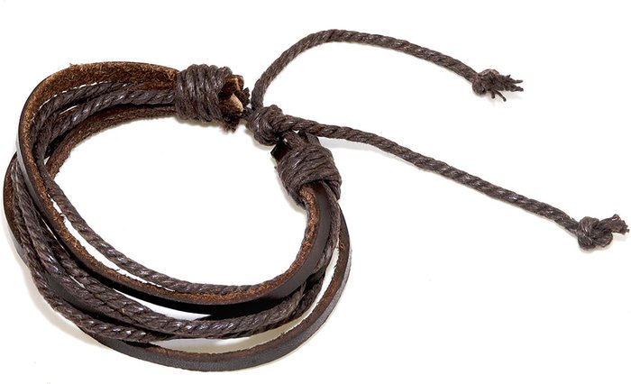 The Range | BRWNTIEBRAC Genuine Leather Pull to Tie Bracelet - Brown BRWNTIEBRAC Genuine Leather Pull to Tie Bracelet - Brown