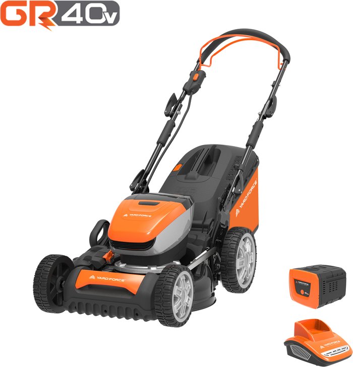The Range | Yard Force Yard Force 40V 46cm Self-Propelled Cordless Lawnmower - Black Yard Force Yard Force 40V 46cm Self-Propelled Cordless Lawnmower - Black