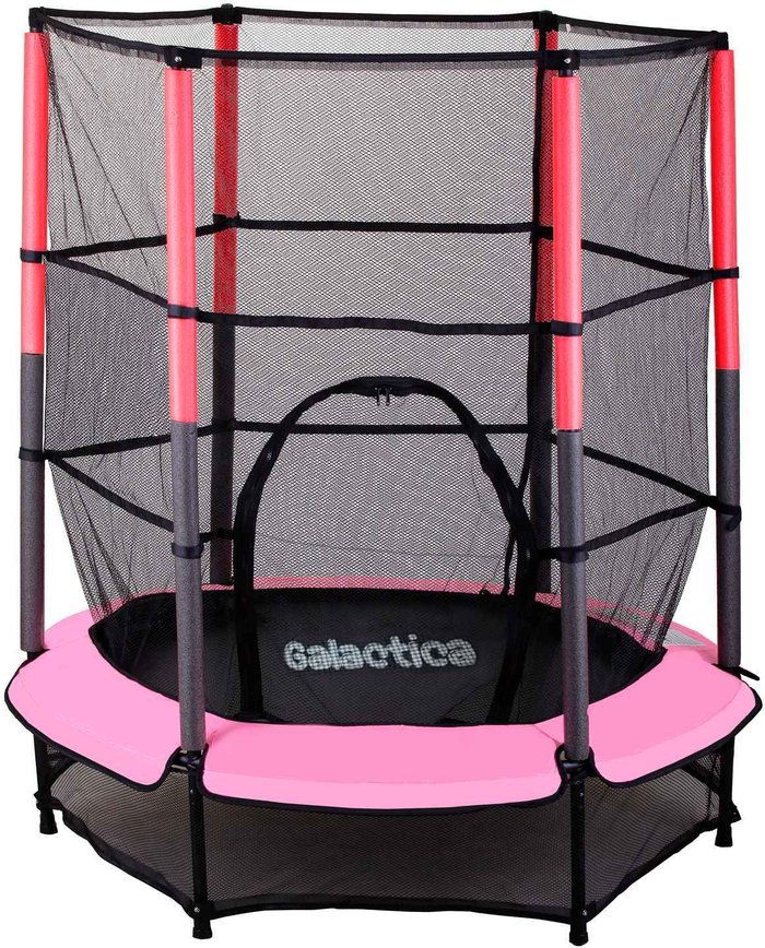The Range | GALACTICA Galactica Childrens Mini Trampoline With Safety Net 4.5Ft Kids Rebounder - Pink GALACTICA Galactica Childrens Mini Trampoline With Safety Net 4.5Ft Kids Rebounder - Pink