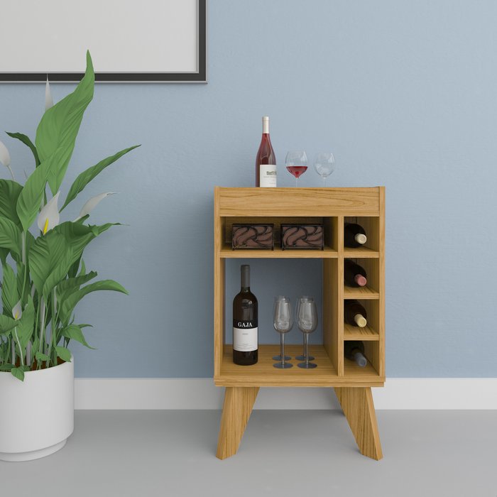 The Range | NAPLES Naples Mini Bar Side Table - Oak NAPLES Naples Mini Bar Side Table - Oak