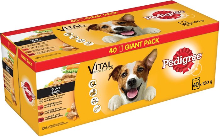 The Range | Pedigree Pedigree Vital Protection Meat Selection Gravy Pouches - 40 Pedigree Pedigree Vital Protection Meat Selection Gravy Pouches - 40