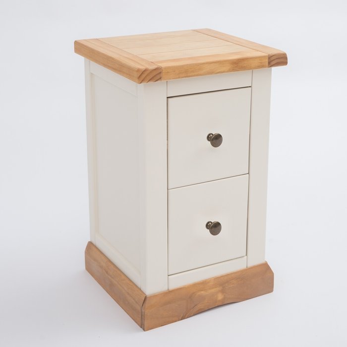 The Range | Cabinet Bits Trevi 2 Drawer Petite Bedside Cabinet - White / Brass Cabinet Bits Trevi 2 Drawer Petite Bedside Cabinet - White / Brass