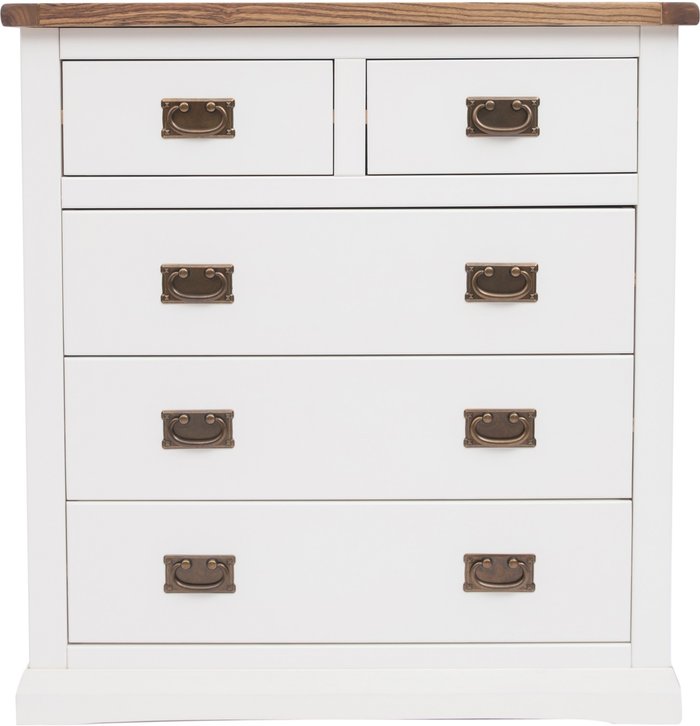 The Range | Cabinet Bits Cosenza 2 over 3 Drawer Chest - White / Drop / Brass Cabinet Bits Cosenza 2 over 3 Drawer Chest - White / Drop / Brass