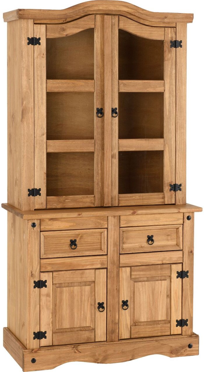 The Range | Seconique Corona Buffet Hutch - Distressed Waxed Pine Seconique Corona Buffet Hutch - Distressed Waxed Pine
