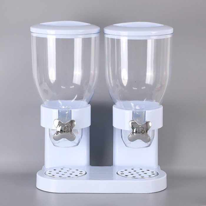 The Range | Livingandhome Dual Oatmeal Cereal Food Storage Container Kitchen Sealed Can Dispenser - Black Livingandhome Dual Oatmeal Cereal Food Storage Container Kitchen Sealed Can Dispenser - Black