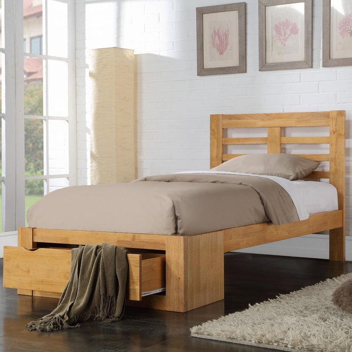 The Range | Flintshire Flintshire New Bretton Solid Wood Bed Frame 3Ft Single Oak Effect Flintshire Flintshire New Bretton Solid Wood Bed Frame 3Ft Single Oak Effect