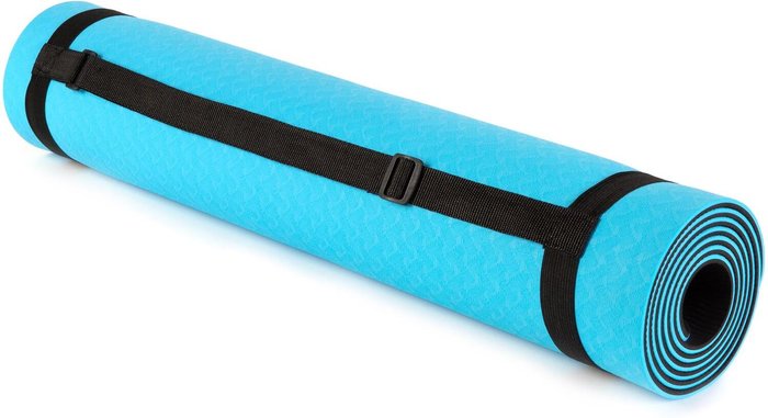 The Range | Just Be Just Be Tpe 5Mm Yoga Mat - Blue & Black Just Be Just Be Tpe 5Mm Yoga Mat - Blue & Black