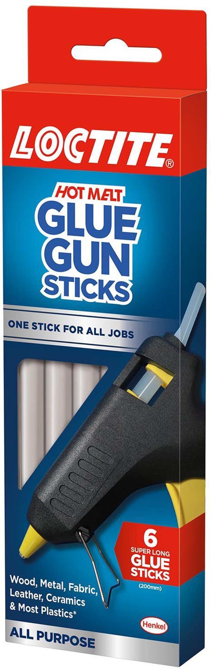 The Range | Loctite Loctite Hot Melt Glue Stick 200mm x 11mm (Pack of 6) 639713 Loctite Loctite Hot Melt Glue Stick 200mm x 11mm (Pack of 6) 639713