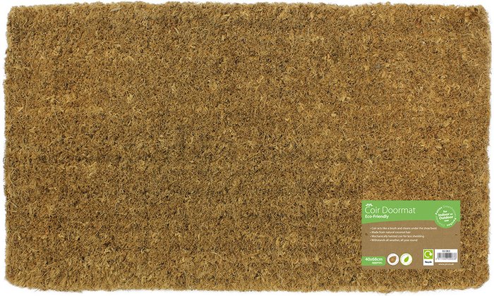 The Range | JVL JVL Ryburn Plain Natural Coir Mat, 40x68cm JVL JVL Ryburn Plain Natural Coir Mat, 40x68cm