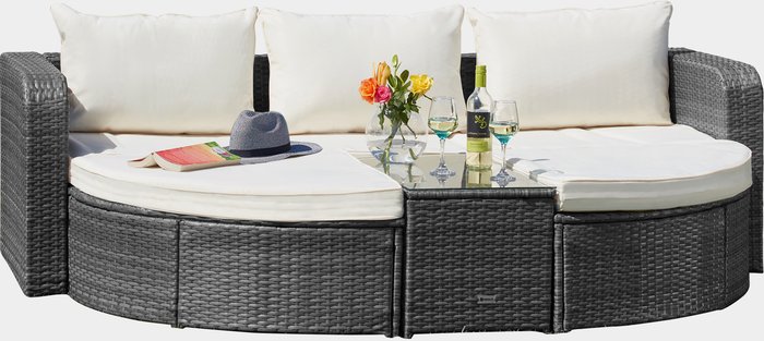 The Range | Garden Gear Garden Gear Firenze Modular Rattan Daybed - Grey Garden Gear Garden Gear Firenze Modular Rattan Daybed - Grey