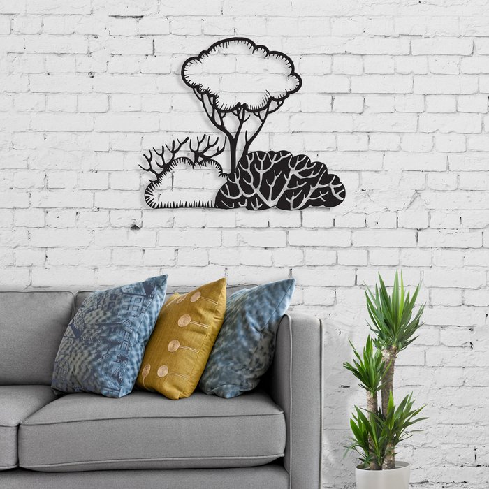 The Range | Decortie Bushes Wall Art Metal Decorative Object - Black - Black Decortie Bushes Wall Art Metal Decorative Object - Black - Black