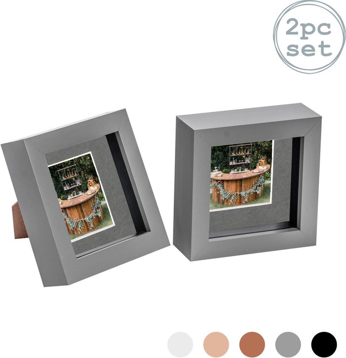 The Range | Nicola Spring 3D Box Photo Frame - 4 x 4 Nicola Spring 3D Box Photo Frame - 4 x 4