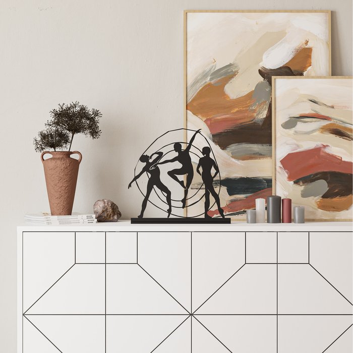 The Range | Decortie Pose Modern Metal Art Home Decoration Ornament - Black - Black Decortie Pose Modern Metal Art Home Decoration Ornament - Black - Black