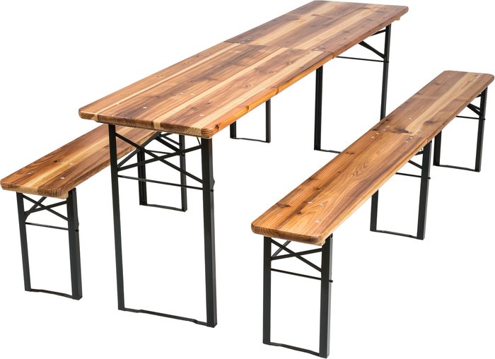 The Range | TECTAKE Folding Wooden Picnic Set - Brown TECTAKE Folding Wooden Picnic Set - Brown