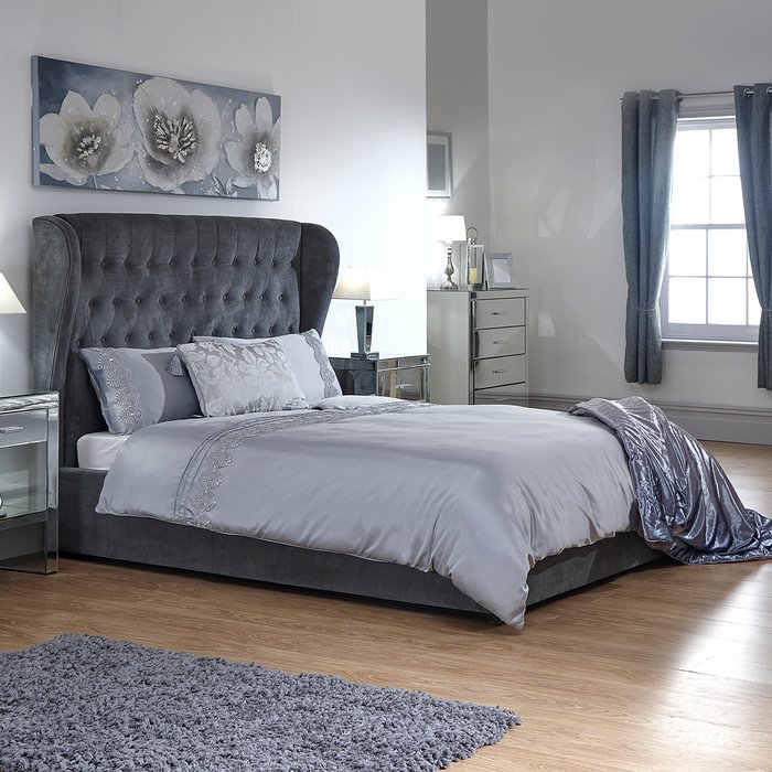 The Range | Dakota Storage Ottoman Bed Frame - Pewter / Double Dakota Storage Ottoman Bed Frame - Pewter / Double