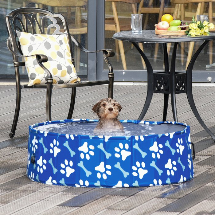 The Range | PawHut PawHut Large Foldable Pet Swimming Pool - Blue PawHut PawHut Large Foldable Pet Swimming Pool - Blue