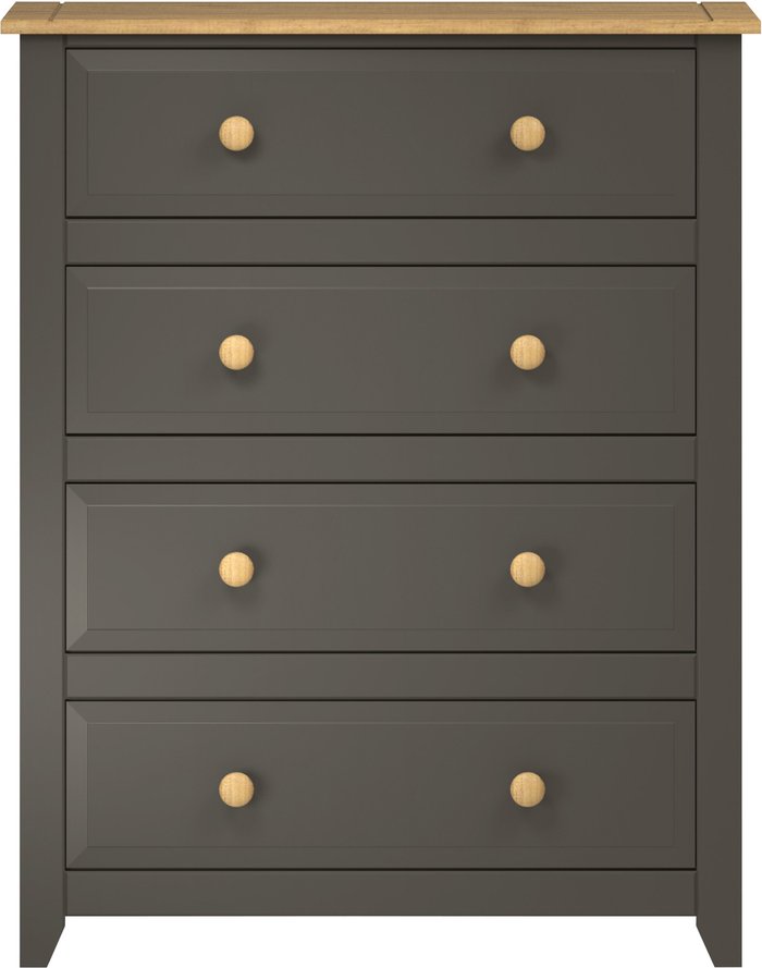 The Range | Core Products Ltd Capri Carbon 4 Drawer Chest - Carbon Grey and antique waxed pine Core Products Ltd Capri Carbon 4 Drawer Chest - Carbon Grey and antique waxed pine