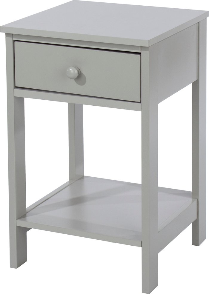 The Range | Core Products Shaker 1 Drawer Petite Bedside Cabinet - Light Grey Core Products Shaker 1 Drawer Petite Bedside Cabinet - Light Grey