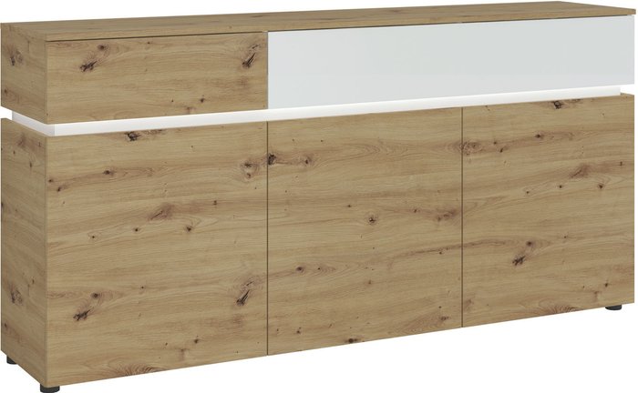 The Range | Furniture To Go Luci 3-Door 2-Drawer Sideboard - White Furniture To Go Luci 3-Door 2-Drawer Sideboard - White