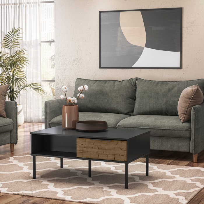 The Range | MADRID Madrid Coffee Table - Black Acacia Effect - Black Acacia MADRID Madrid Coffee Table - Black Acacia Effect - Black Acacia