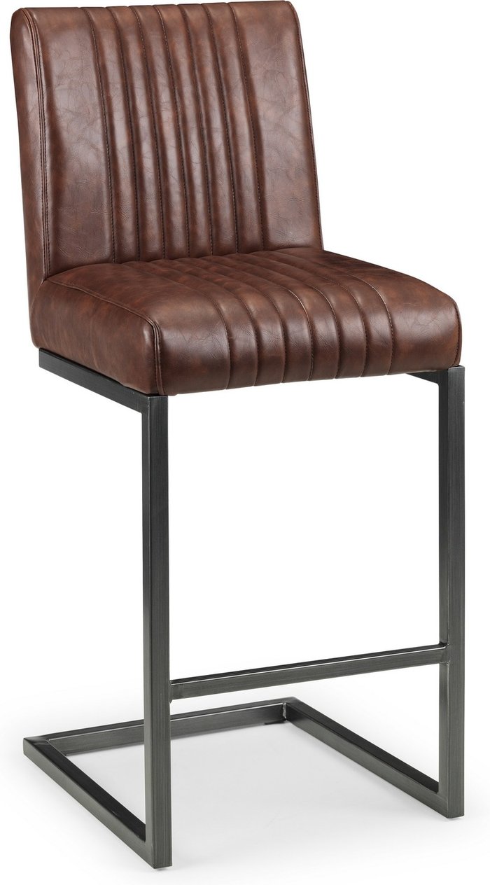 The Range | Julian Bowen Set Of 2 Brooklyn Barstools - Brown - Brown Julian Bowen Set Of 2 Brooklyn Barstools - Brown - Brown