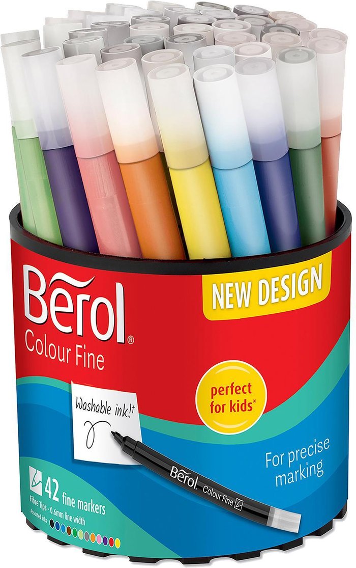 The Range | Berol Berol Colourfine Pens Assorted (Pack of 42) CFT S0376490 Berol Berol Colourfine Pens Assorted (Pack of 42) CFT S0376490
