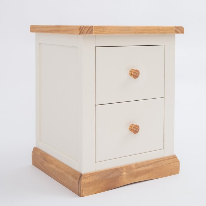 The Range | Cabinet Bits Trevi 2 Drawer Bedside Cabinet - White / Wood Cabinet Bits Trevi 2 Drawer Bedside Cabinet - White / Wood