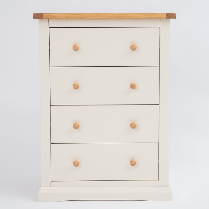 The Range | Cabinet Bits Castelli 4 Drawer Petite Chest - White / Wood Cabinet Bits Castelli 4 Drawer Petite Chest - White / Wood