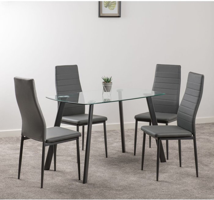 The Range | Seconique Abbey Dining Set - Grey - Grey Seconique Abbey Dining Set - Grey - Grey