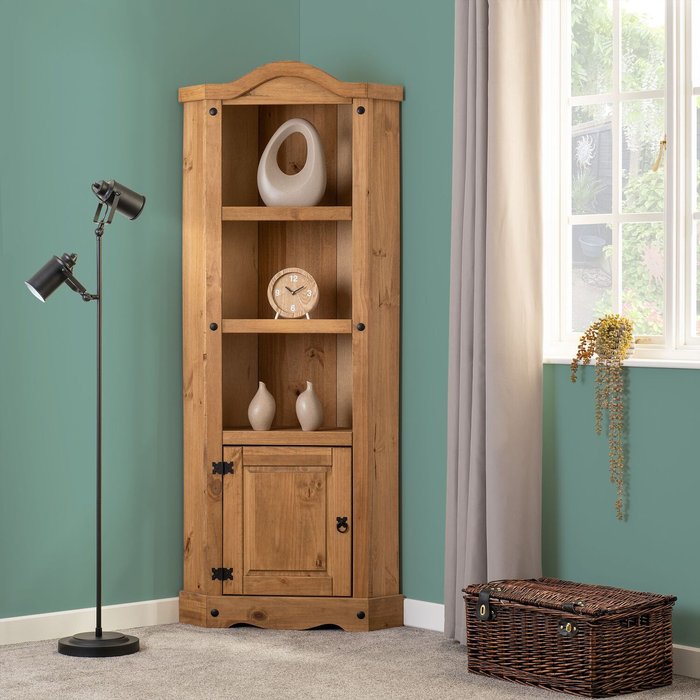 The Range | Seconique Corona Display Corner Unit Distressed Waxed Pine - Distressed Waxed Pine Seconique Corona Display Corner Unit Distressed Waxed Pine - Distressed Waxed Pine