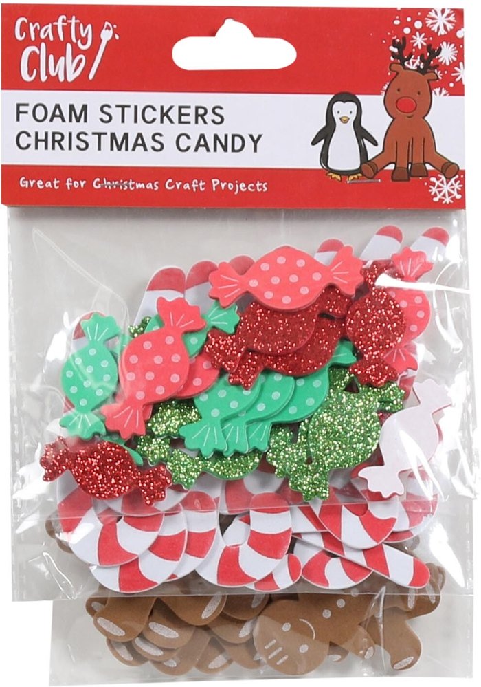 The Range | Pack of 52 Foam Stickers Christmas Candy Pack of 52 Foam Stickers Christmas Candy