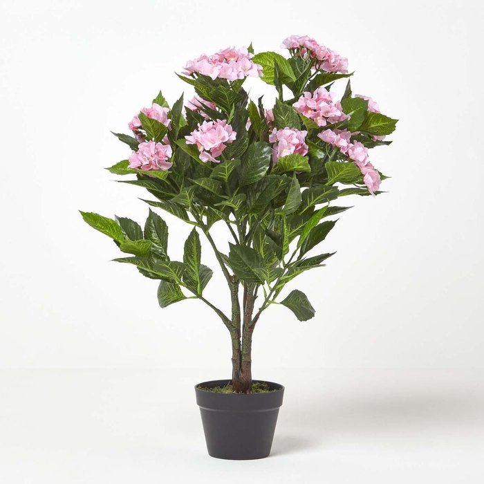 The Range | Homescapes Homescapes Artificial Pink Hydrangea in Pot, 85 cm - Pink Homescapes Homescapes Artificial Pink Hydrangea in Pot, 85 cm - Pink