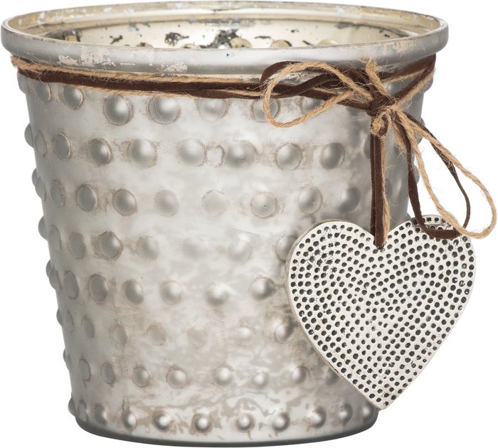 The Range | KDMR Jute Tied Bobble Large Candle Holder Rustic Accent - Grey KDMR Jute Tied Bobble Large Candle Holder Rustic Accent - Grey