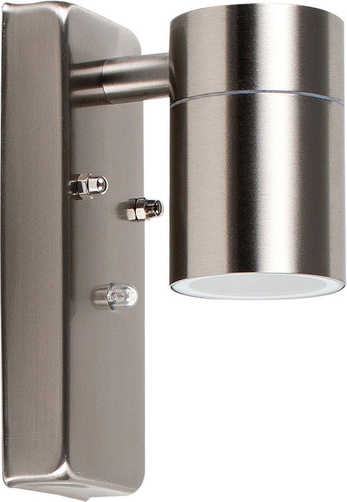 The Range | ValueLights Barrow Silver Dusk Till Dawn Outdoor Wall Downlight - Silver ValueLights Barrow Silver Dusk Till Dawn Outdoor Wall Downlight - Silver