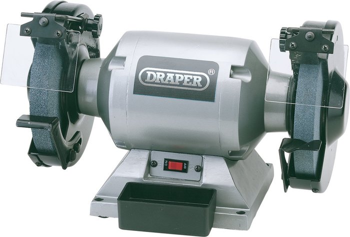 The Range | Draper Draper Bench Grinder 230V - Silver Draper Draper Bench Grinder 230V - Silver