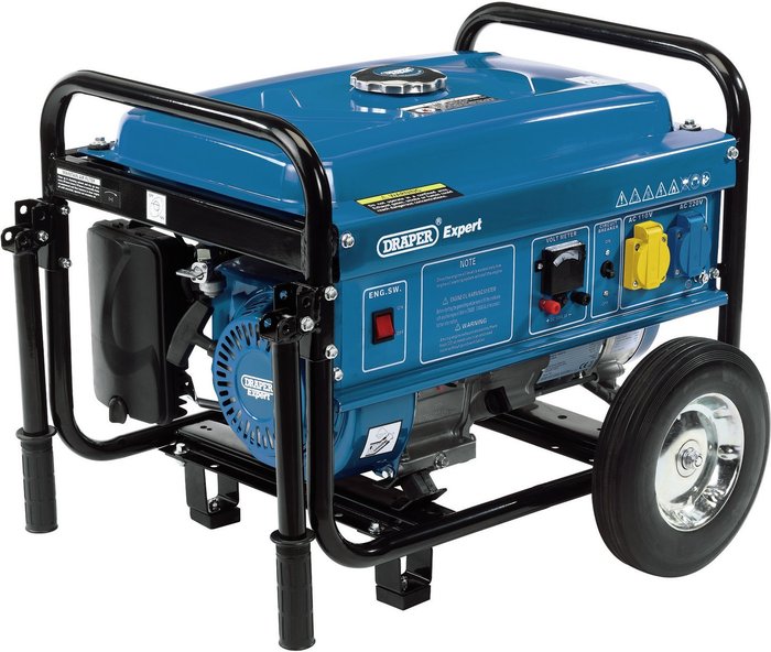 The Range | Draper Draper Petrol Generator with Wheels (2.5kVA/2.5kW) Draper Draper Petrol Generator with Wheels (2.5kVA/2.5kW)